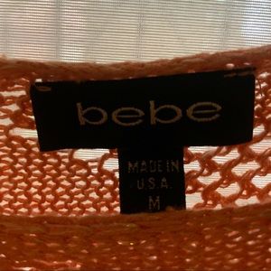 Bebe sparkly crochet sweater